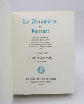 Décaméron. BOCCACE; GRADASSI (Jean)