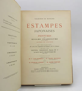 Collection Ch. Haviland - Estampes japonaise - Peintures des écoles classiques et des quelques maîtres de l'ukiyoyé