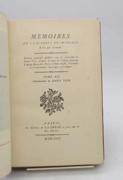 Mémoires de J. Casanova de Seingalt. CASANOVA (Giacomo)