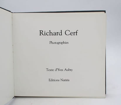 Richard Cerf - Photographies. CERF (Richard); AUBRY (Yves)