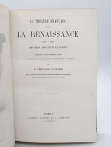 Le Théâtre français avant la Renaissance 1450-1550