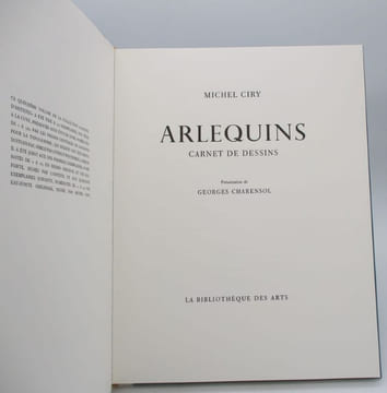 Arlequins. Carnet de dessins. CIRY (Michel)