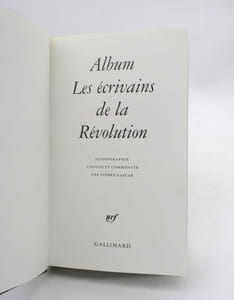 Album Les Écrivains de la Révolution