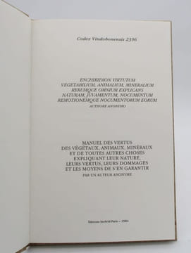 Enchiridion virtutum vegetabilium, animalium, mineralium rerumque omnium explicans naturam, juvamentum, nocumentum remotionemque nocumentorum eorum. ...