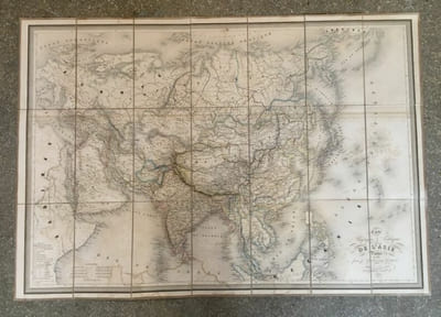Carte physique & politique de l'Asie