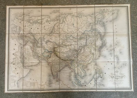 Carte physique & politique de l'Asie. [ASIE]