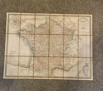 Carte générale des postes et des routes de la France