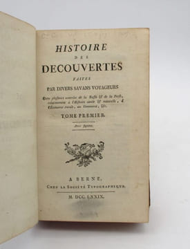 Histoire des découvertes faites par divers savans voyageurs dans plusieurs contrées de la Russie & de la Perse. [PALLAS (P.S.); GEMLIN (S.G.); ...