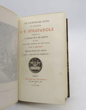 Les Facétieuses nuits du seigneur J.-F. Straparole. STRAPAROLA (Gianfrancesco)
