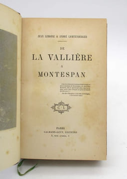 De La Vallière à Montespan. LEMOINE (Jean); LICHTENBERGER (André)