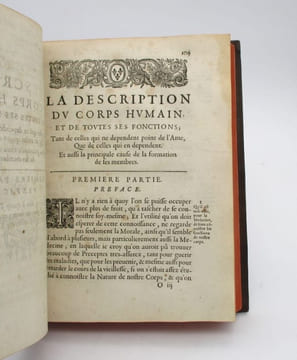 L'Homme de René Descartes et un Traité de la formation du foetus. DESCARTES (René); LA FORGE (Louis de)