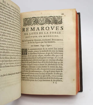 L'Homme de René Descartes et un Traité de la formation du foetus. DESCARTES (René); LA FORGE (Louis de)