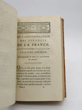 De l'administration des finances de la France. NECKER (Jacques)