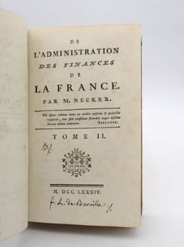 De l'administration des finances de la France. NECKER (Jacques)