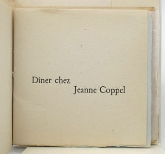 Dîner chez Jeanne Coppel