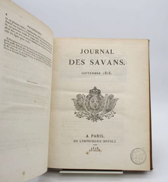 Journal des savans : septembre à décembre 1816 [et] janvier à décembre1817. undefined