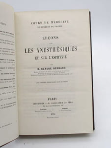Leçons sur les anesthésiques et sur l'asphyxie