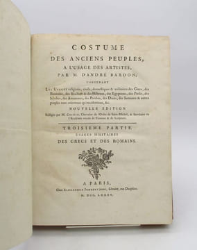 Costume des anciens peuples : tome 2 seul. DANDRÉ-BARDON (Michel-François); COCHIN (Charles-Nicolas)
