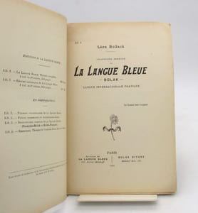 Grammaire abrégée de la Langue bleue - Bolak - Langue internationale pratique
