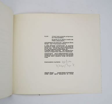 Klim : Vingt bois gravés érotiques. VISWANADAN; LÉSOUALC'H (Théo)