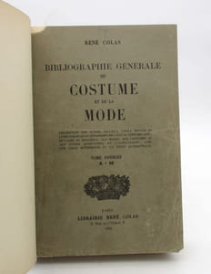 Bibliographie générale du costume et de la mode
