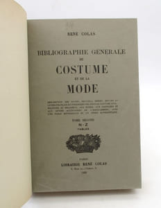 Bibliographie générale du costume et de la mode