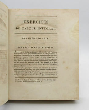 Exercices de calcul intégral sur divers ordres de transcendantes et sur les quadratures. LEGENDRE (Adrien-Marie)