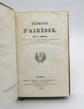 Éléments d'algèbre. BEDEL (Joseph)