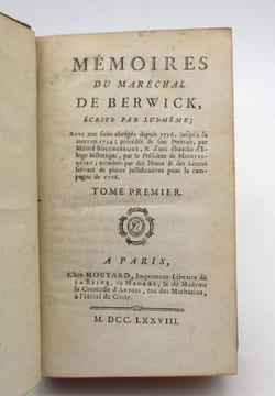 Mémoires du maréchal de Berwick. BERWICK (Jacques Fitz-James, duc de)