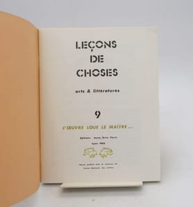 8 numéros des Cahiers de leçons de choses