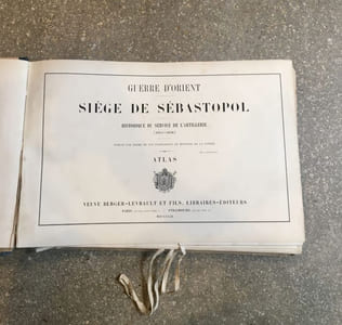 Guerre d'Orient - Siège de Sébastopol - Historique du service de l'artillerie (1854-1856) : Atlas seul