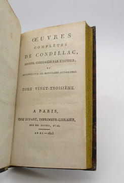 Oeuvres complètes de Condillac. CONDILLAC (Étienne Bonnot de)