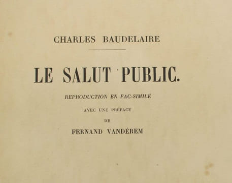 Le Salut public. BAUDELAIRE (Charles)