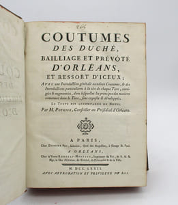 Coutumes des duché, bailliage et prévôté d'Orléans