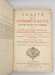 Traité de la communauté entre mari et femme