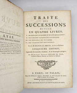 Traité des successions divisé en quatre livres