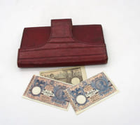 Portefeuille de maroquin rouge du XIXe siècle