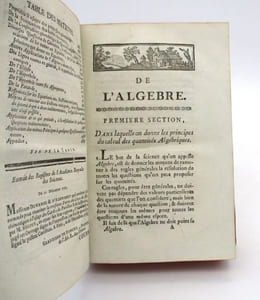 Cours de mathématiques, à l'usage des gardes du pavillon et de la marine [...]  troisième partie contenant l'algèbre & l'application de cette science à l'arithmétique & la géométrie