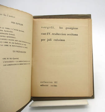 Las Georgicas cant. IV traduccion occitana per Juli Cubainas. VIRGILE