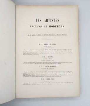 Les Artistes anciens et modernes : 4 volumes de la première année. BARON (H.); FRANÇAIS (L.); LE ROUX (Eug.); MOUILLERON (A.); NANTEUIL (C.)