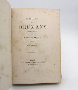Histoire de deux ans 1870-1871