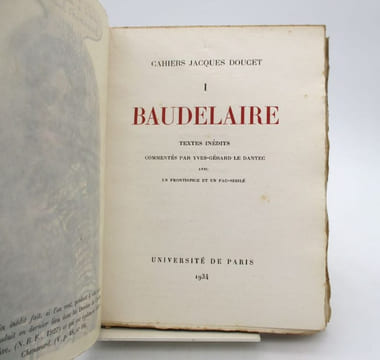 Baudelaire - Textes inédits. BAUDELAIRE (Charles)