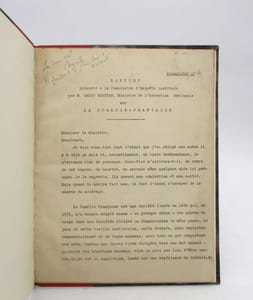 Rapport présenté à la Commission d'enquête instituée par M. Mario Roustan, ministre de l'Éducation nationale sur le Comédie-française