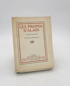 Les Propos d'Alain : tome second seul