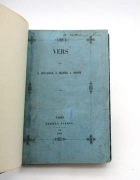 Vers. [BAUDELAIRE (Charles)]; LEVAVASSEUR (Gustave); PRAROND (Ernest); ARGONNE (A.) [DOZON (A.) pseud.]