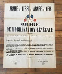 Ordre de mobilisation générale : affiche