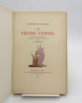 Le Péché Véniel. BALZAC (Honoré de)
