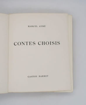 Contes choisis. AYMÉ (Marcel); BARRET (Gaston)