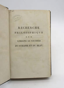 Recherche philosophique sur l'origine de nos idées du sublime et du beau