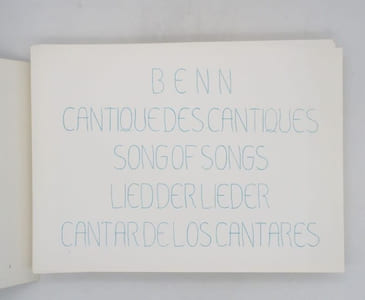 Cantiques des cantiques - Song of the songs - Lied der lieder - Cantar de los cantares